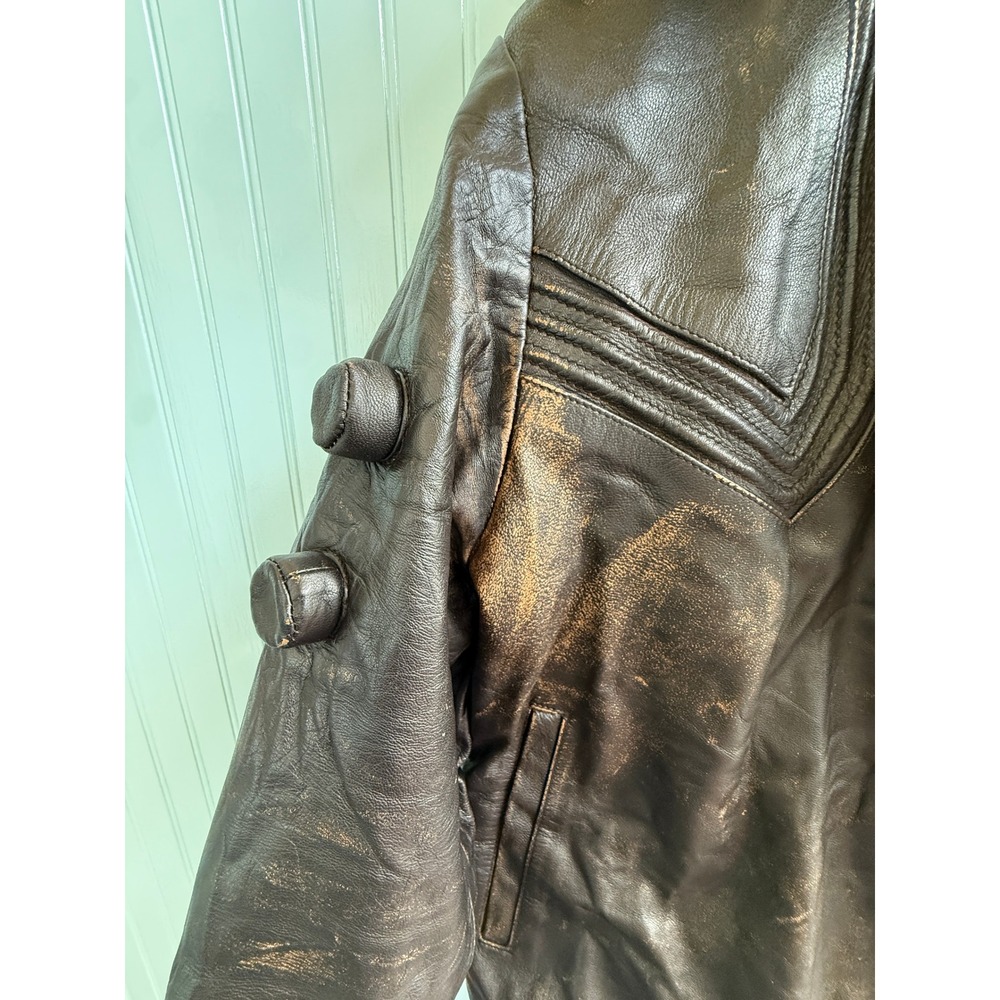 Overwatch Junkrat Steampunk / Cyberpunk Heavy Leather Jacket Size: XXL Bolts - Picture 3 of 13